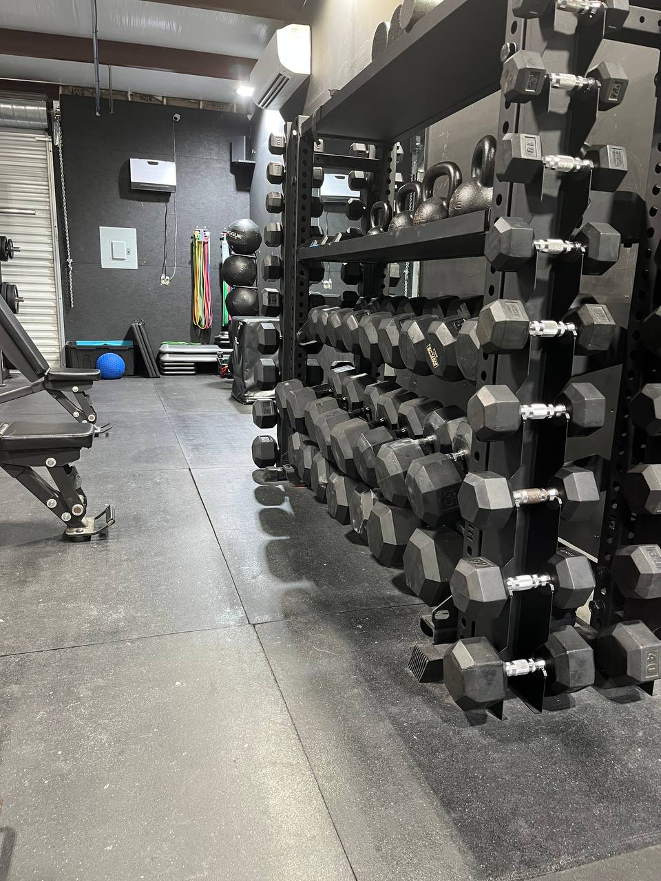 Dumbbells and kettlebells